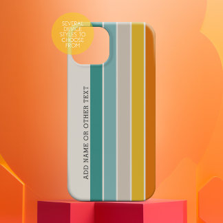 Retro rand orange guld med sidotext namn