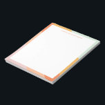 Retro Rand Orange Mint Pastel Personlig Namn Anteckningsblock<br><div class="desc">Retro Rand Orange Mint Pastel Personlig Namn Anteckningsblock</div>
