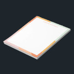 Retro Rand Orange Mint Pastel Personlig Namn Anteckningsblock<br><div class="desc">Retro Rand Orange Mint Pastel Personlig Namn Anteckningsblock</div>