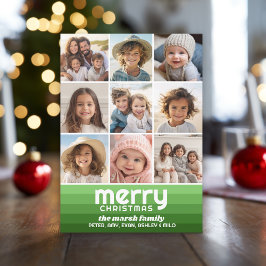 Retro Rand på Oliv grönt - 9 foto - Merry Julkort
