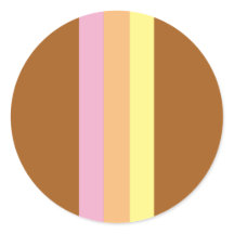 Retro Rand Round Stickers (Orange Multi)