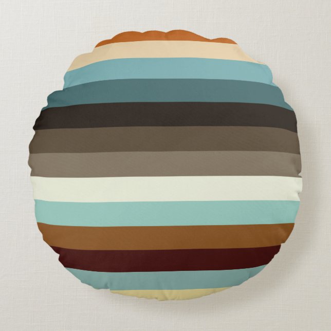 Retro Rand Rund Kudde (Framsidan)