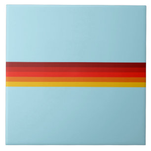 Retro Rand Snyggt Linjer Stripe 70s 80s-design Kakelplatta