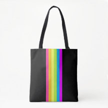 Retro Rand Tote Bag (Black & Neon Multi)