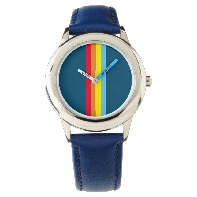 Retro Rand Watch (Navy Blue Multi) Armbandsur (Framsida)