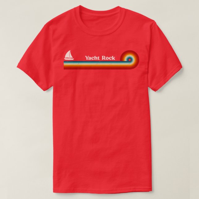 Retro Rand Yacht Sten Underbar design T Shirt (Design framsida)