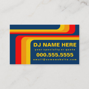 retro randar dj visitkort