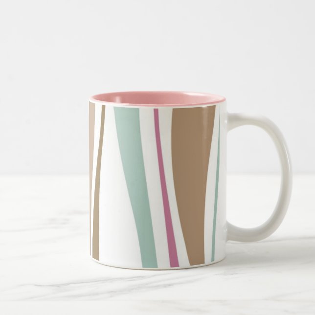 Retro randar Två-Tonad mugg (Höger)