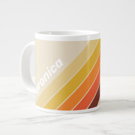 Retro Ränder med Namn Jumbo Mugg