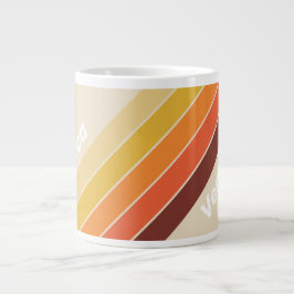 Retro Ränder med Namn Jumbo Mugg