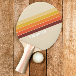 Retro-ränder med namn pingisracket