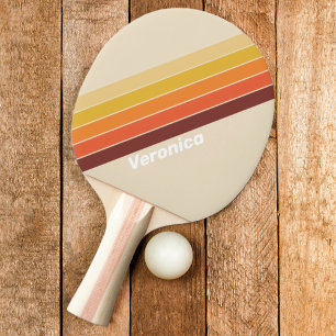 Retro-ränder med namn pingisracket