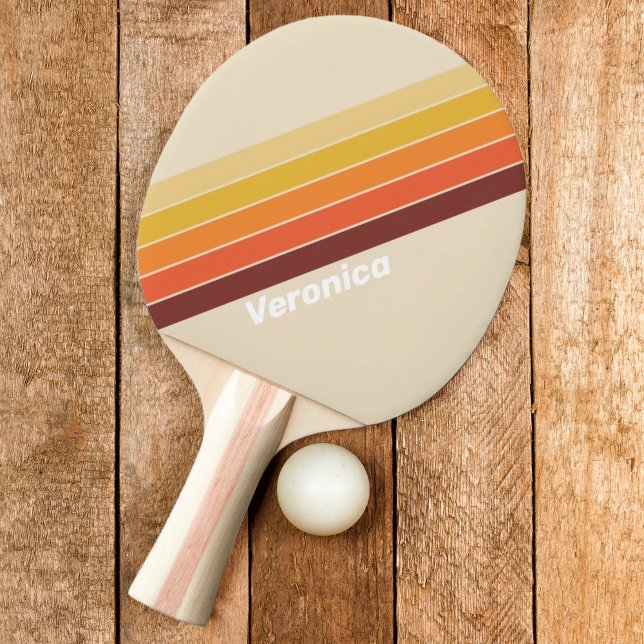 Retro-ränder med namn pingisracket (Skapare uppladdad)