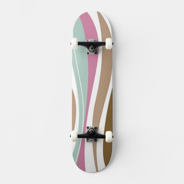 Retro ränder old school skateboard bräda 18 cm (Framsida)