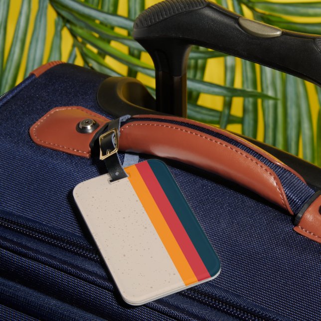 Retro ränder Sunset & Skiffer Bagagebricka (Framsida Insitu 1)