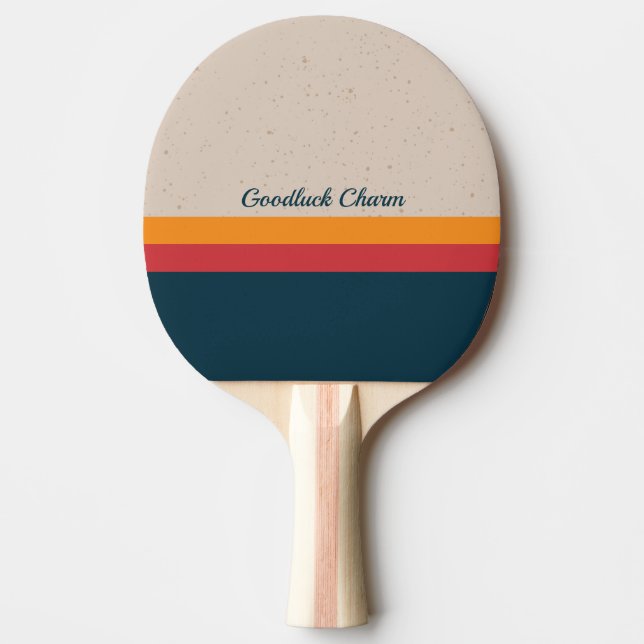 Retro ränder Sunset & Skiffer Pingisracket (Framsidan)