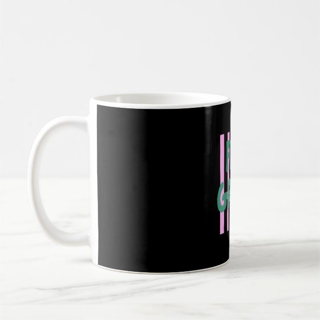 Retro randig femte klass tillbaka till skolan 5:e  kaffemugg (Vänster)