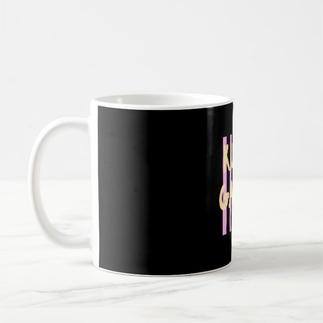 Retro randig förskola tillbaka till skolan elev kaffemugg (Vänster)
