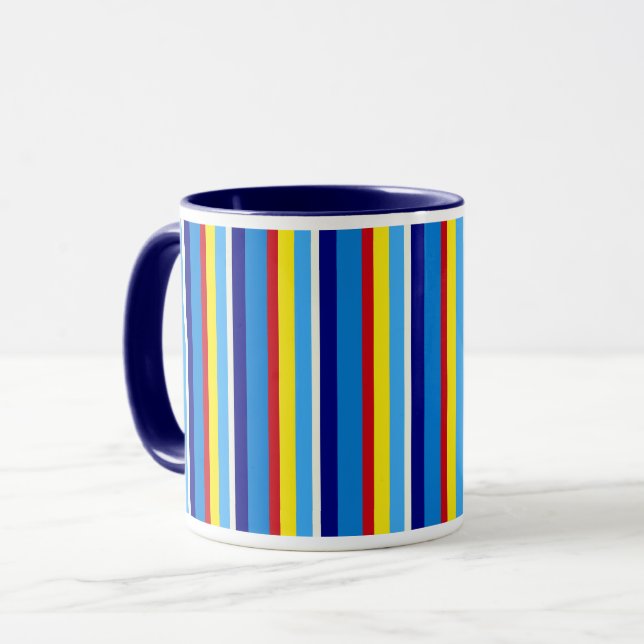Retro randig kaffekopp (Framsida vänster)