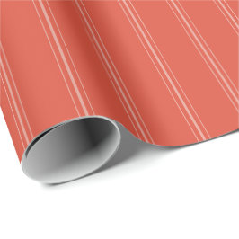 Retro randig preppy röd rosa högtid presentpapper