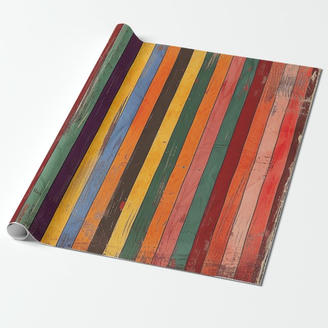 Retro-randig Presentpapper (Utrullad)