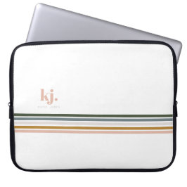 Retro Randiga Monogram Datorfodral