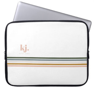 Retro Randiga Monogram Datorfodral