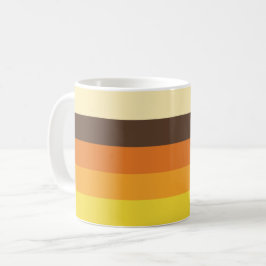 Retro randigt färgmönster för 70-tal kaffemugg