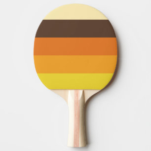 Retro randigt färgmönster för 70-tal pingisracket