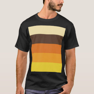 Retro randigt färgmönster för 70-tal t shirt