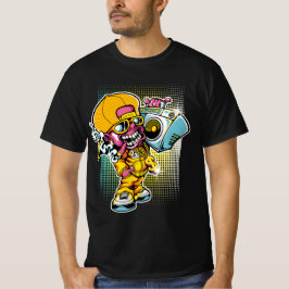 Retro Rap Ghoul - 90:s Hip-Skutt Halloween Vibes T Shirt