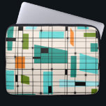 Retro raster och Starbursts laptop sleeve<br><div class="desc">Denna Retro raster och Starbursts laptop sleeve är var vintagestil möter modern dag. Den presenterar en kräm- kulör bakgrund med kitschy, av kilter kvadrerar och rektanglar i kricka, turkos, denna som är ljus - blått, orange och avokadogrönt. De nyckfulla kvarteren av färg overlayeds fungeras in i några av rastergenomskärningarna. Det...</div>
