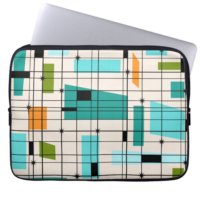 Retro raster och Starbursts laptop sleeve (Framsidan)
