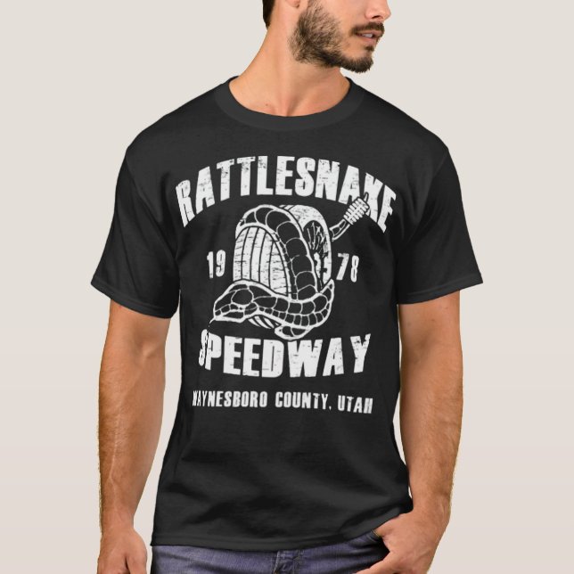 Retro Rattlesnake 1978 Speedway golf boll golf sho T Shirt (Framsida)