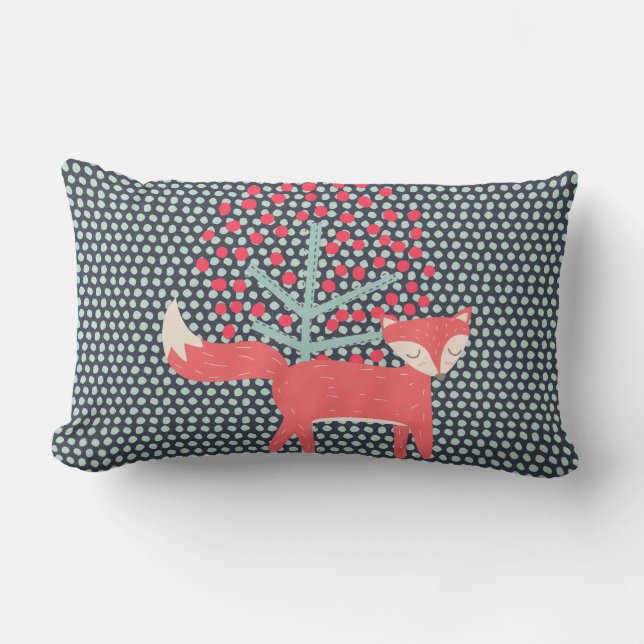 Retro räv lumbarkudde (Framsida)