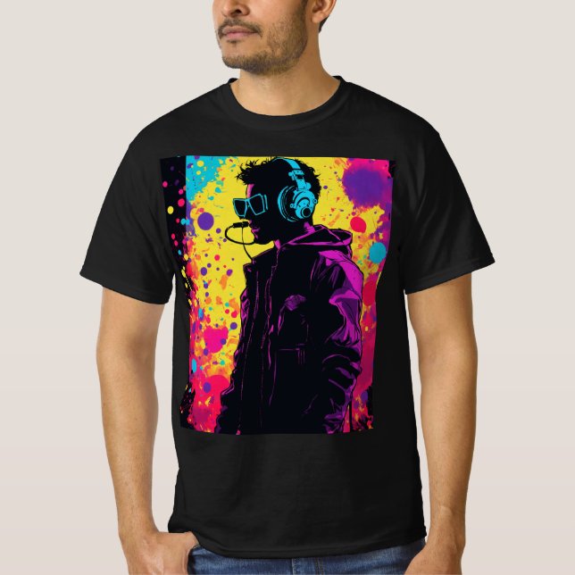 Retro Rave Renegade T Shirt (Framsida)