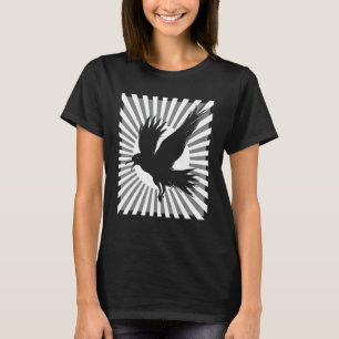 Retro Raven Aesthetic Japan Black Kråka T Shirt