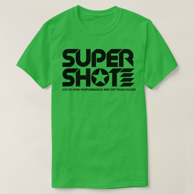 Retro RC Tamiya SuperShot Black T Shirt (Design framsida)