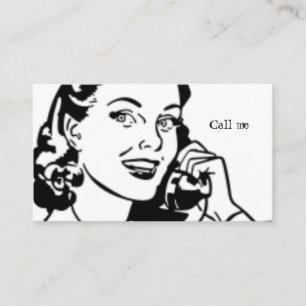 Retro Receptionist och Secretary Affärskorts Tilläggskort