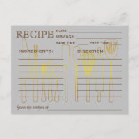Retro receptkort Kök Verktyg Randiga