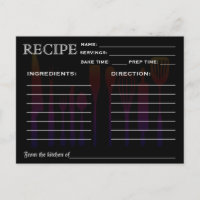 Retro receptkort Kök Verktyg Randiga