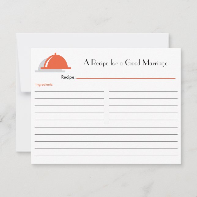 Retro receptkort - Orange (Framsida)
