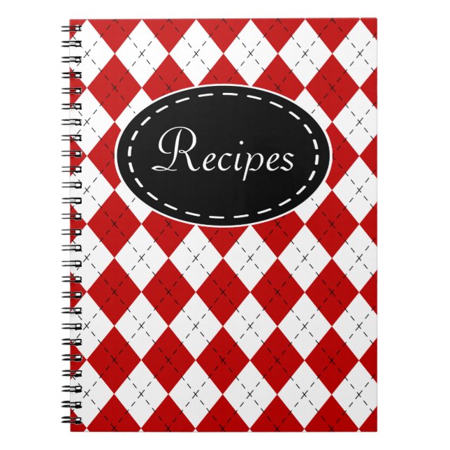 Retro Recipe Kitchen-presentatör för bärbara dator Anteckningsbok (Framsidan)