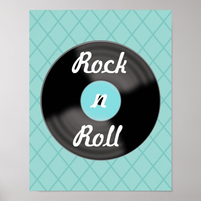 Retro Record Music Wall Art Poster Print Decor (Framsidan)