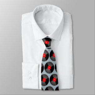 Retro Record Neck Tie Slips