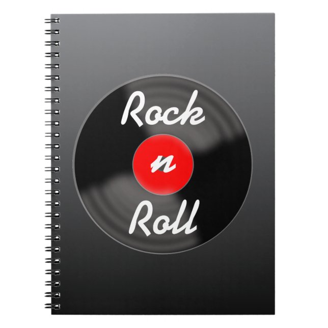 Retro Record Notebook Gift Anteckningsbok (Framsidan)