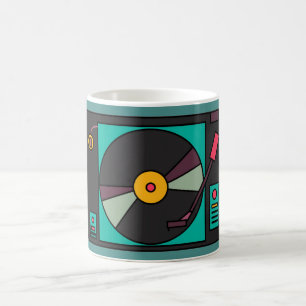 Retro Record Player Kaffemugg