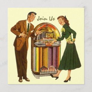 Retro Record Skutt Sock Skutt jukebox Music Inbjud Inbjudningar