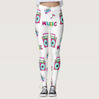 Retro Recorder band sömlöst Leggings
