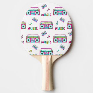 Retro Recorder band sömlöst Pingisracket